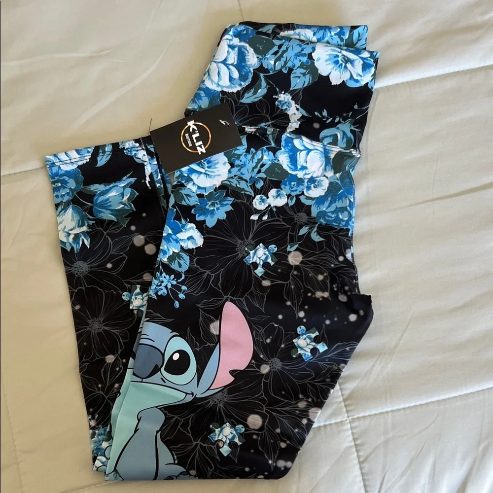 Blue Floral Women's Leggings